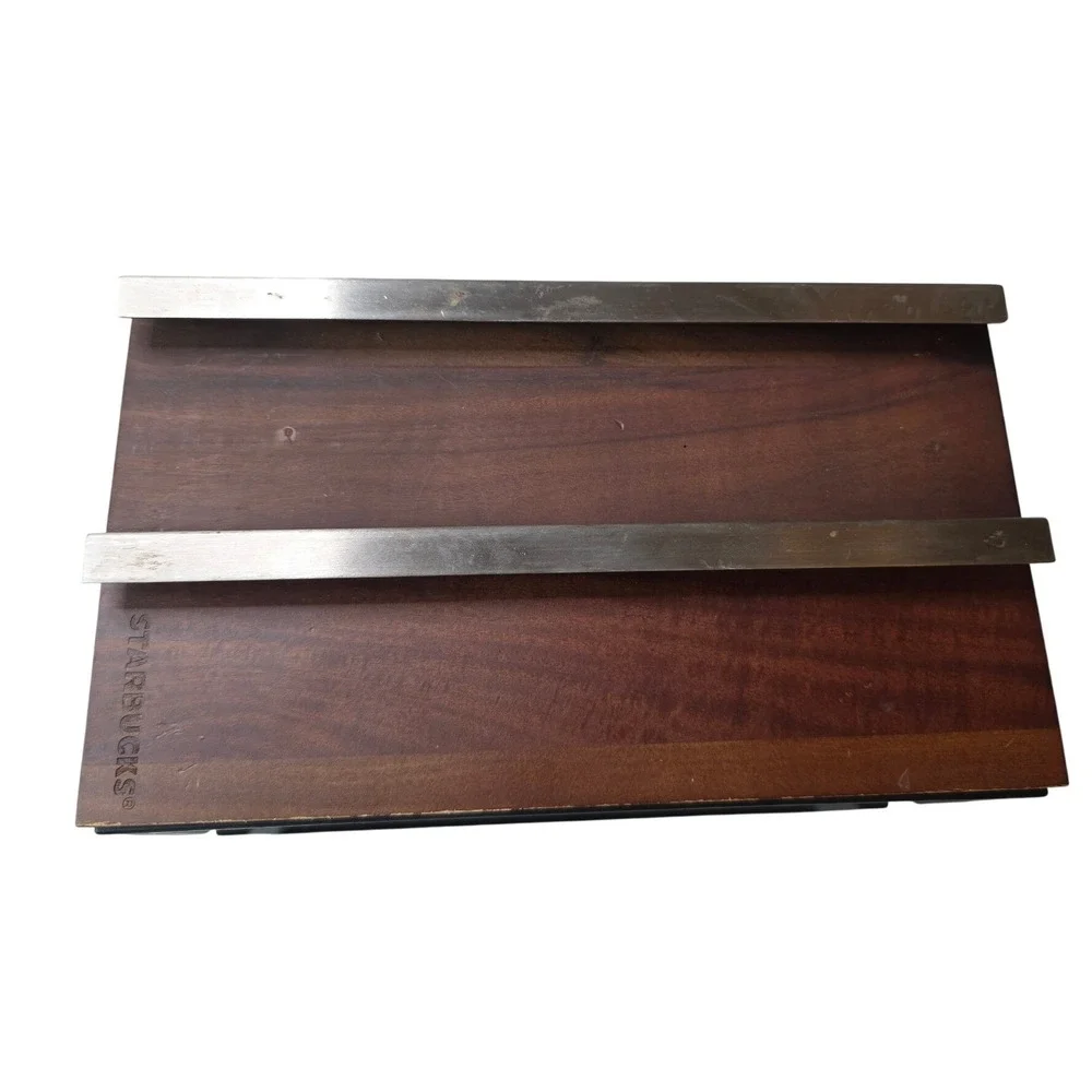 Starbucks Coffee Pod Drawer Organizer Wood Top Metal Storage 12 Capacity A2‎